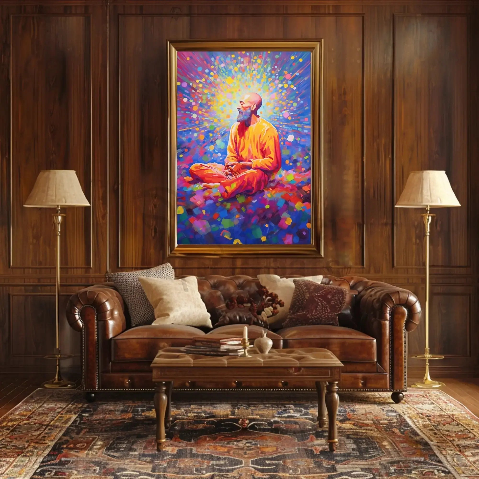 Enlightened Meditation Spiritual Art Print Abstract Poster PosterGoat