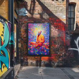 Enlightened Meditation Spiritual Art Print Abstract Poster PosterGoat