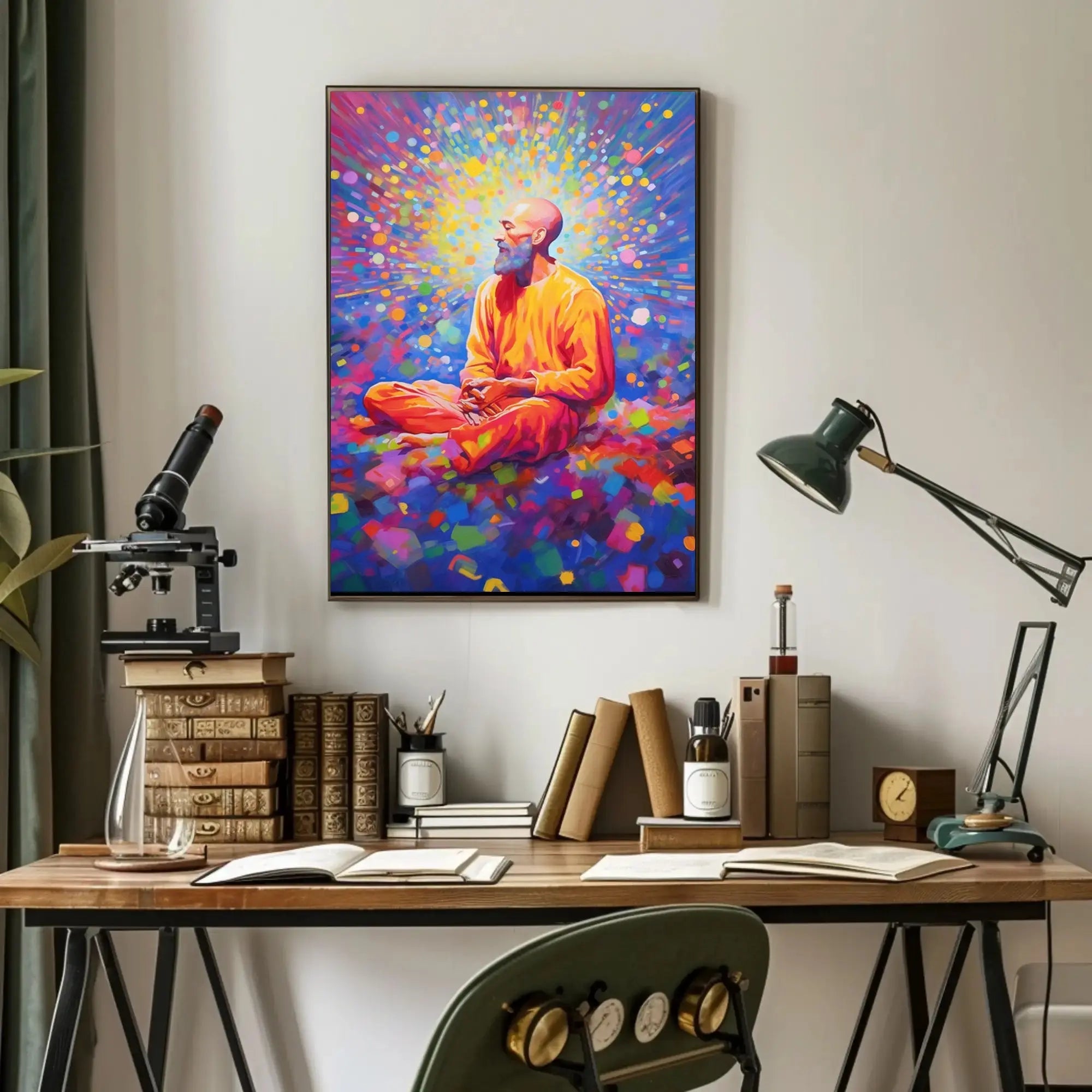 Enlightened Meditation Spiritual Art Print Abstract Poster PosterGoat