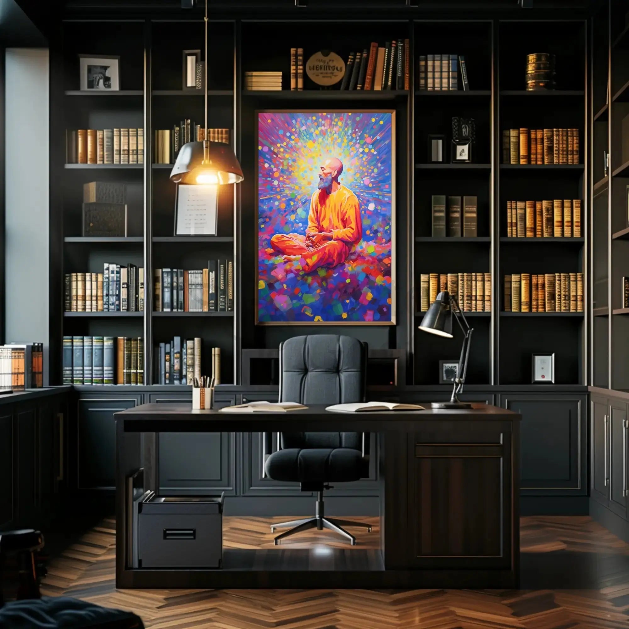Enlightened Meditation Spiritual Art Print Abstract Poster PosterGoat
