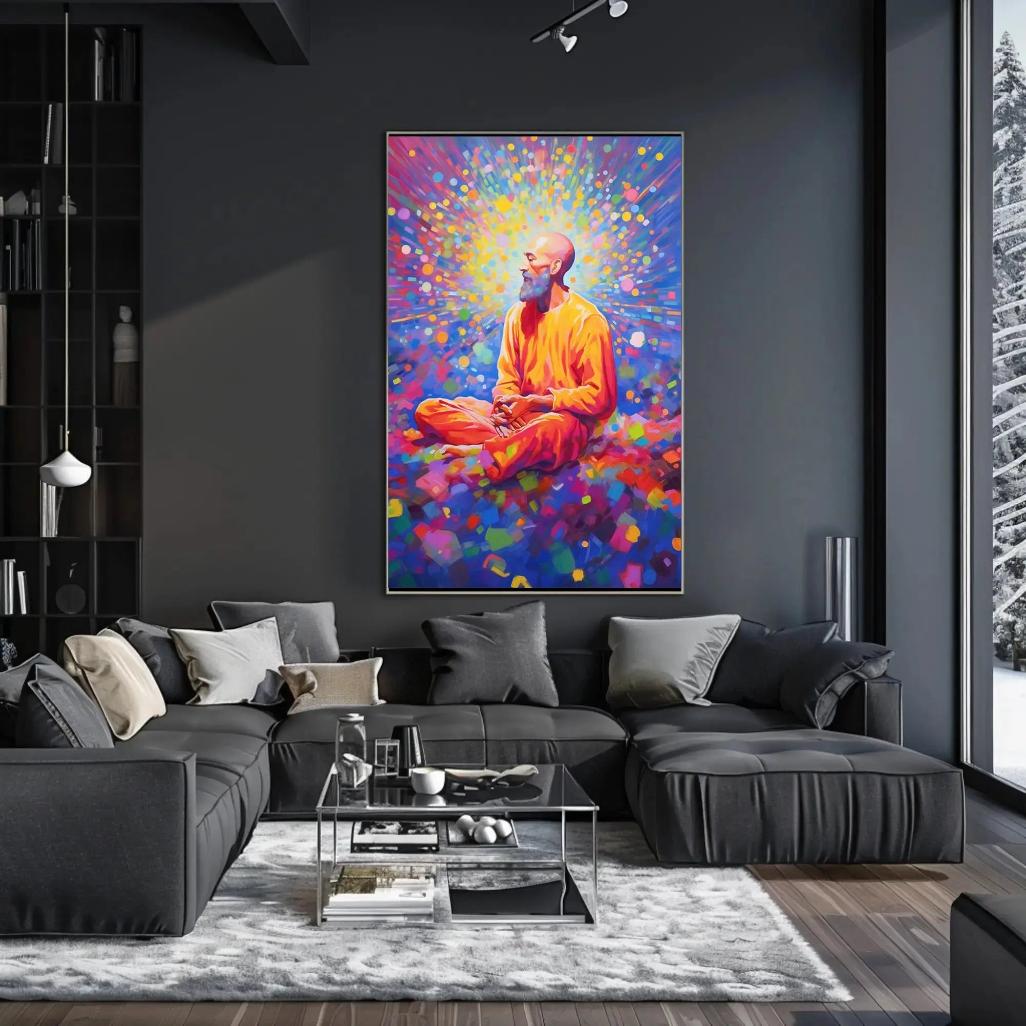 Enlightened Meditation Spiritual Art Print Abstract Poster PosterGoat