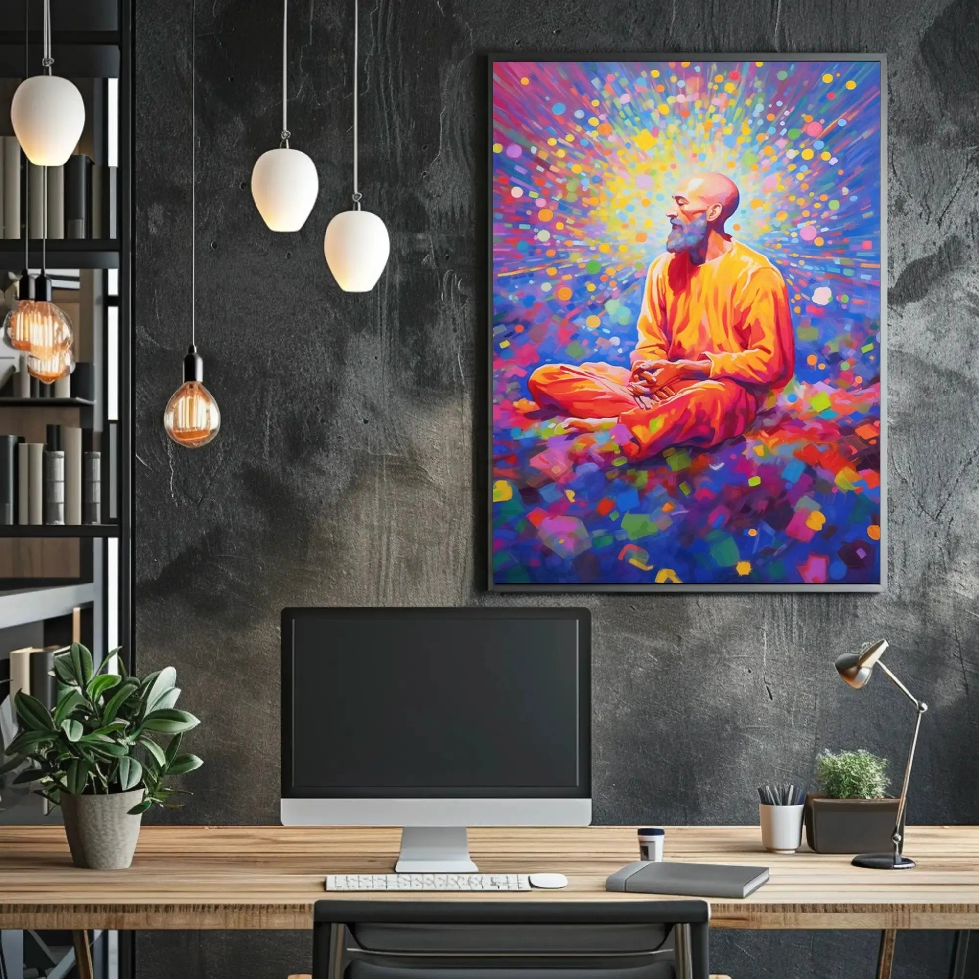 Enlightened Meditation Spiritual Art Print Abstract Poster PosterGoat