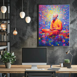 Enlightened Meditation Spiritual Art Print Abstract Poster PosterGoat