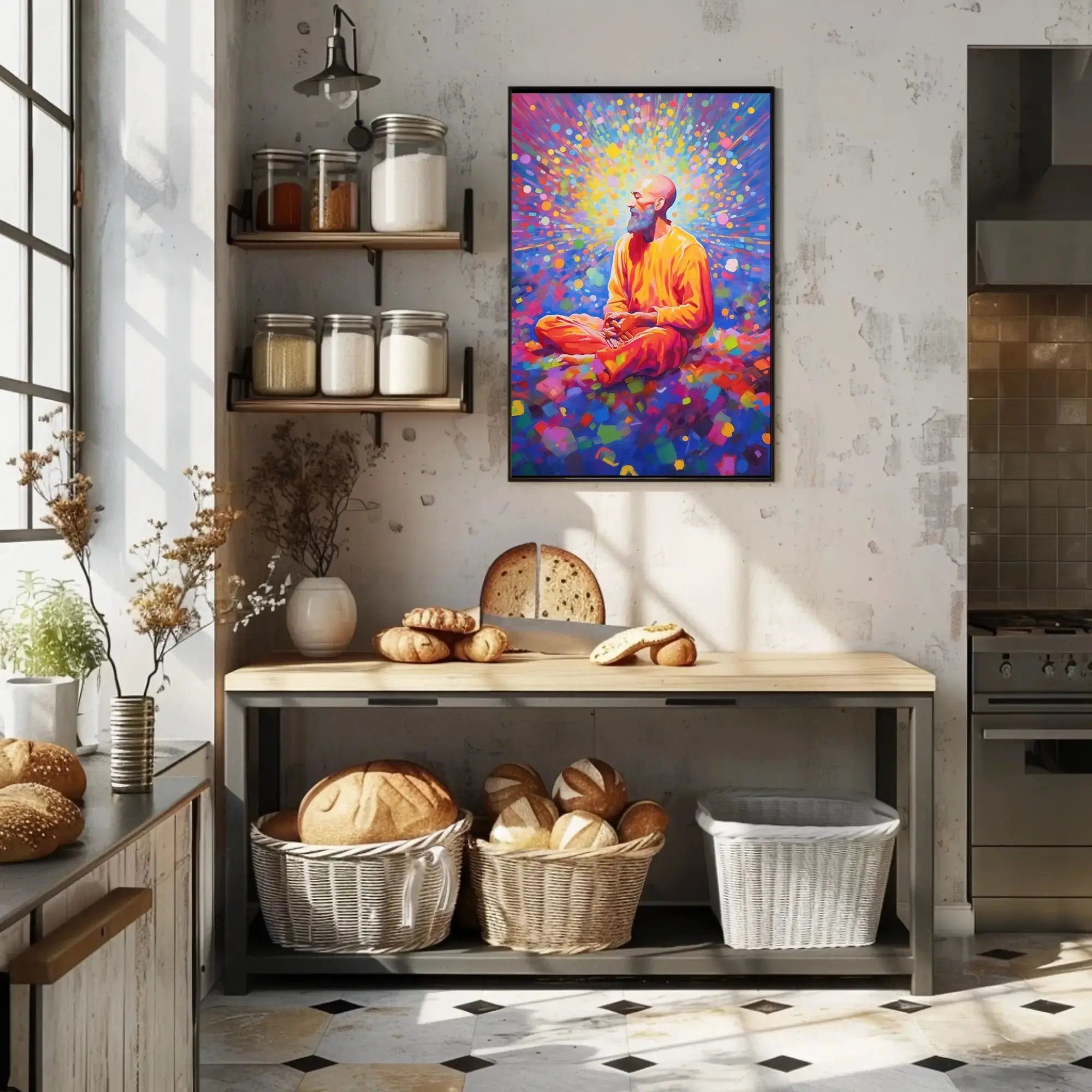 Enlightened Meditation Spiritual Art Print Abstract Poster PosterGoat