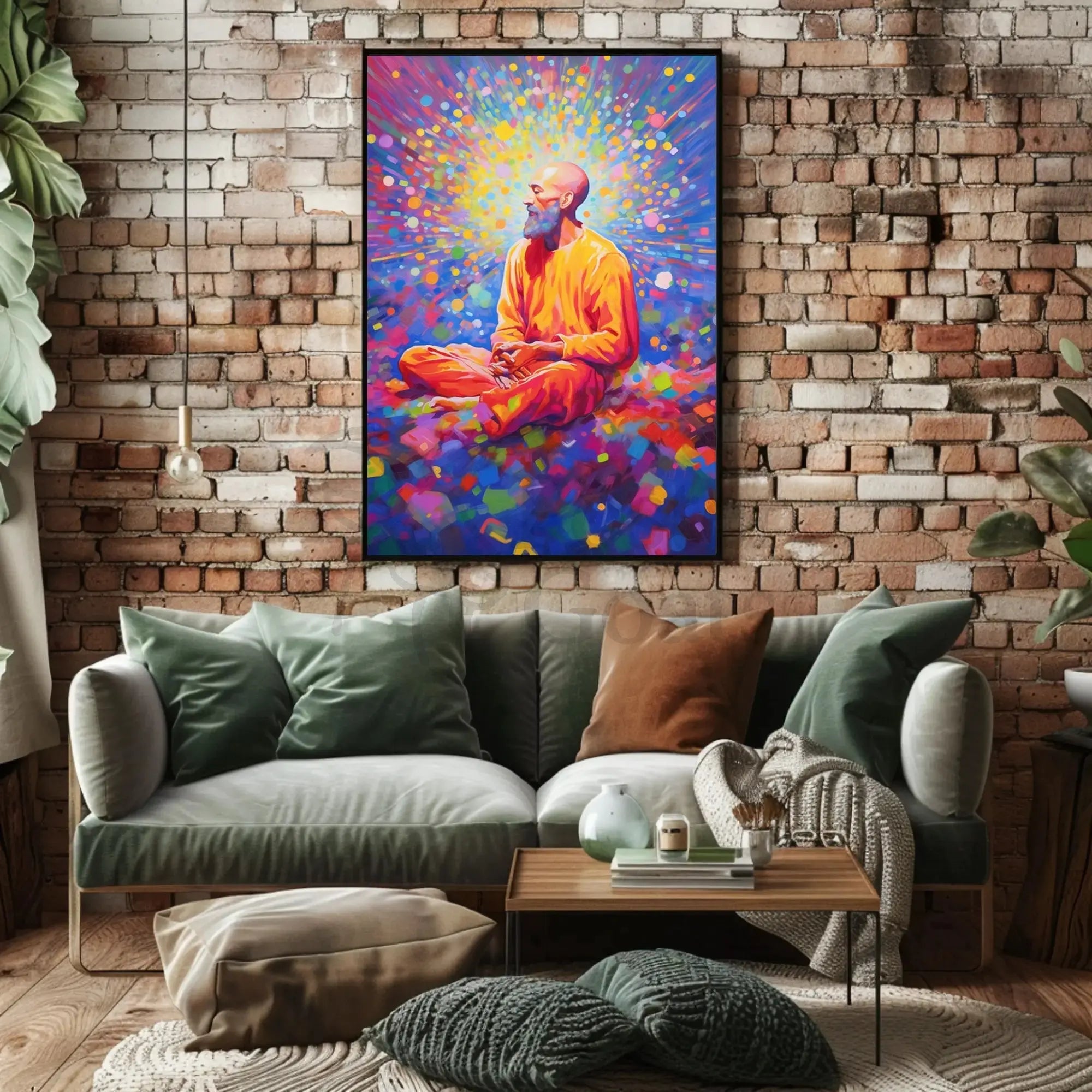 Enlightened Meditation Spiritual Art Print Abstract Poster PosterGoat