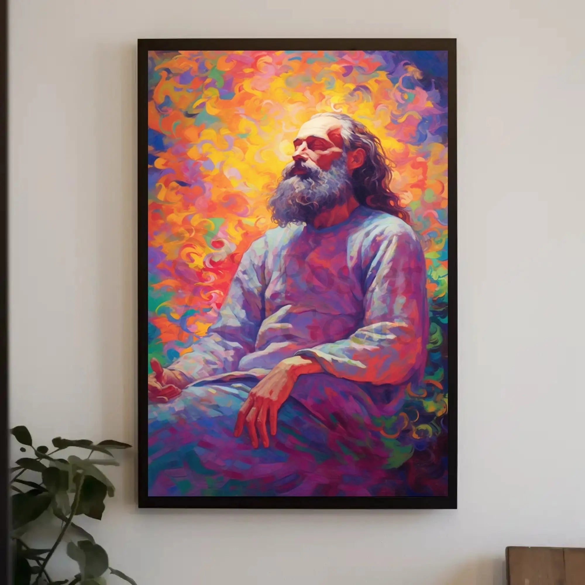 Enlightened Sage Meditative Spirit Artistic Expression Poster PosterGoat