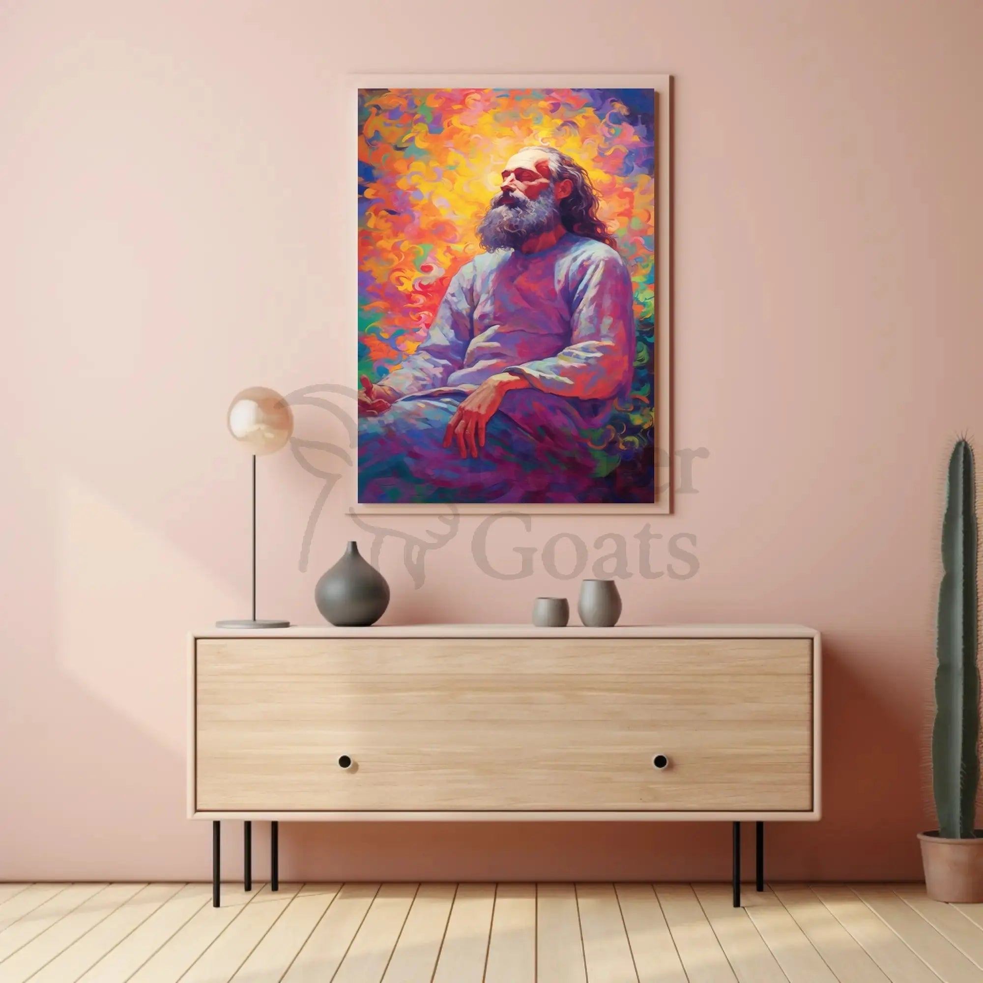 Enlightened Sage Meditative Spirit Artistic Expression Poster PosterGoat
