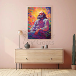 Enlightened Sage Meditative Spirit Artistic Expression Poster PosterGoat