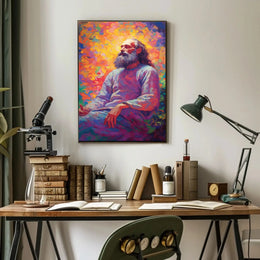 Enlightened Sage Meditative Spirit Artistic Expression Poster PosterGoat