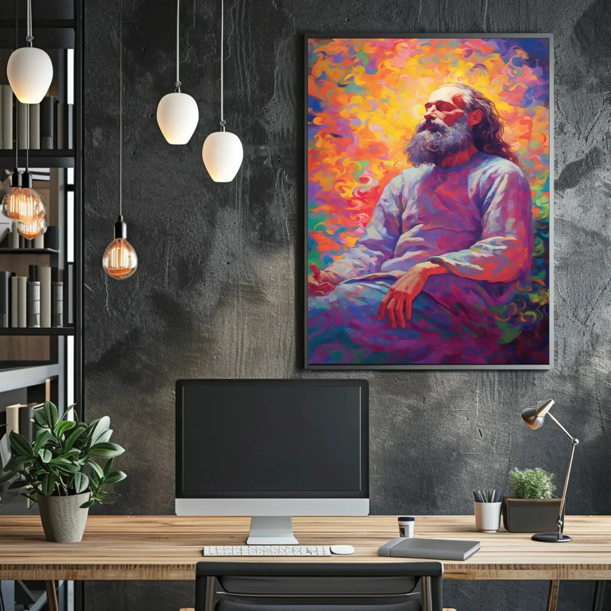 Enlightened Sage Meditative Spirit Artistic Expression Poster PosterGoat