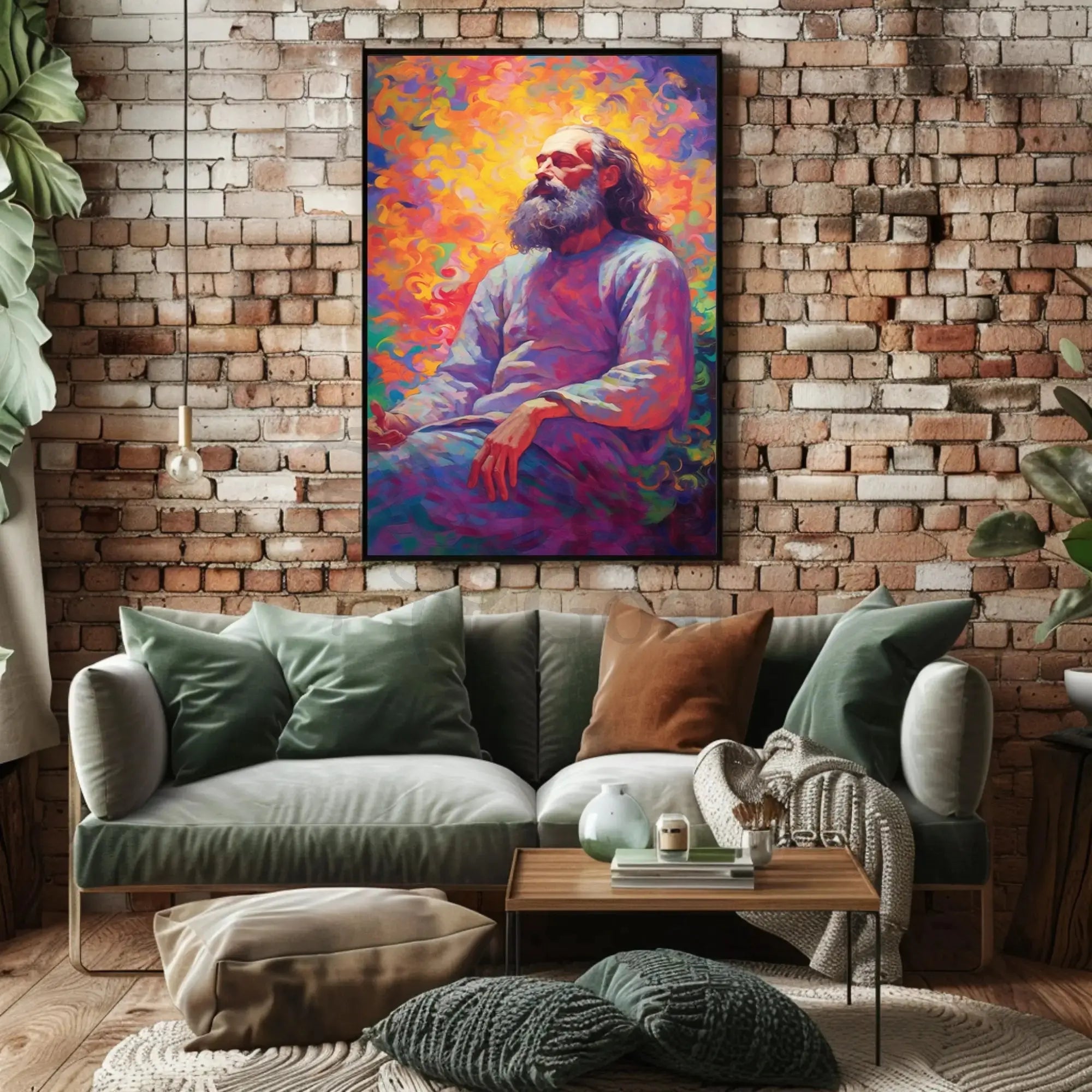Enlightened Sage Meditative Spirit Artistic Expression Poster PosterGoat