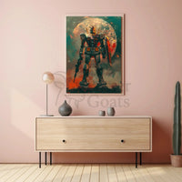Epic Anime Mecha Showdown - Futuristic Sci-Fi Poster PosterGoat