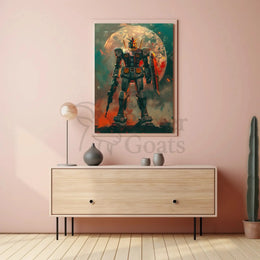 Epic Anime Mecha Showdown - Futuristic Sci-Fi Poster PosterGoat