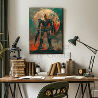 Epic Anime Mecha Showdown - Futuristic Sci-Fi Poster PosterGoat