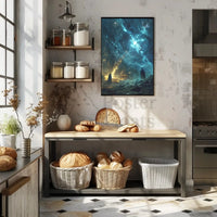 Epic Cosmic Confrontation: Mystical Fantasy Futuristic Sci-Fi Poster PosterGoat
