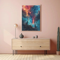 Epic Cosmic Duel: Futuristic Sci-Fi Poster PosterGoat
