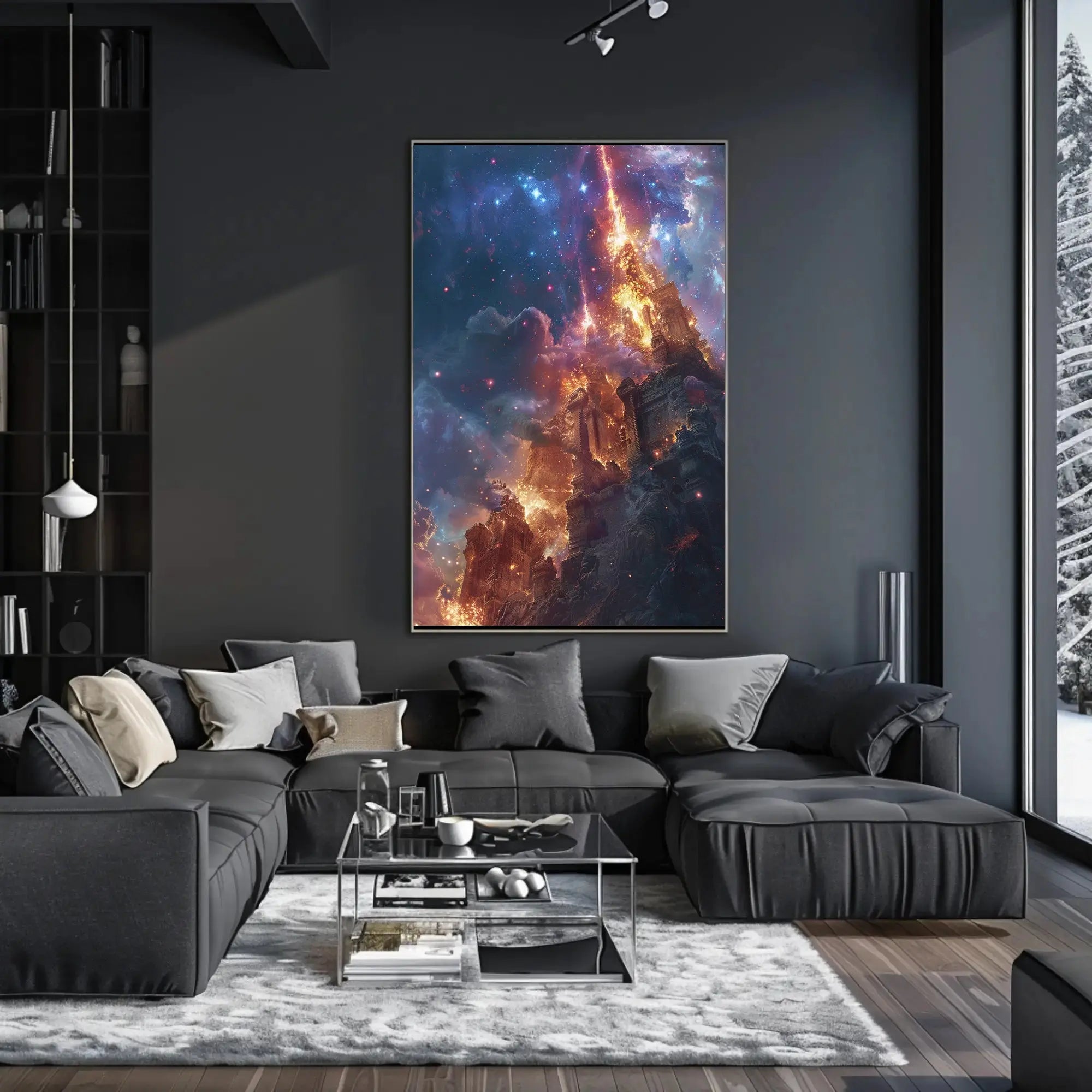 Epic Cosmic Event in Mystical World Futuristic Sci-Fi Poster PosterGoat