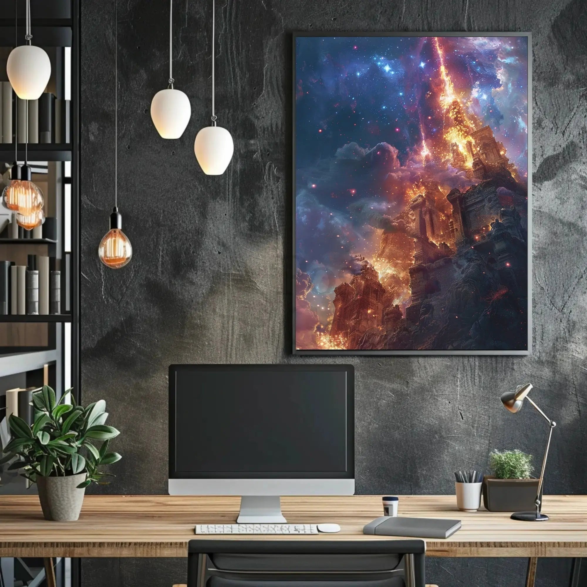 Epic Cosmic Event in Mystical World Futuristic Sci-Fi Poster PosterGoat