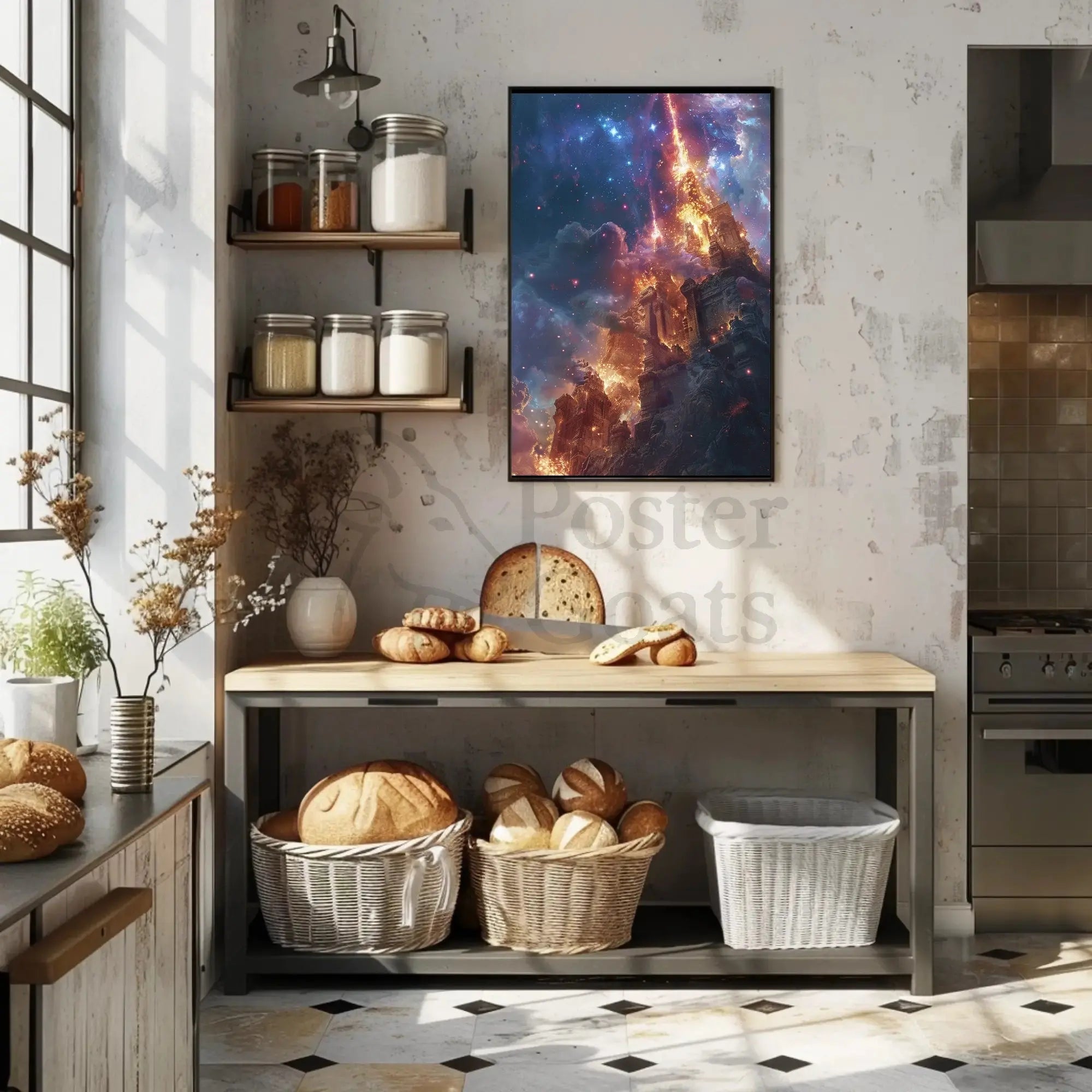 Epic Cosmic Event in Mystical World Futuristic Sci-Fi Poster PosterGoat