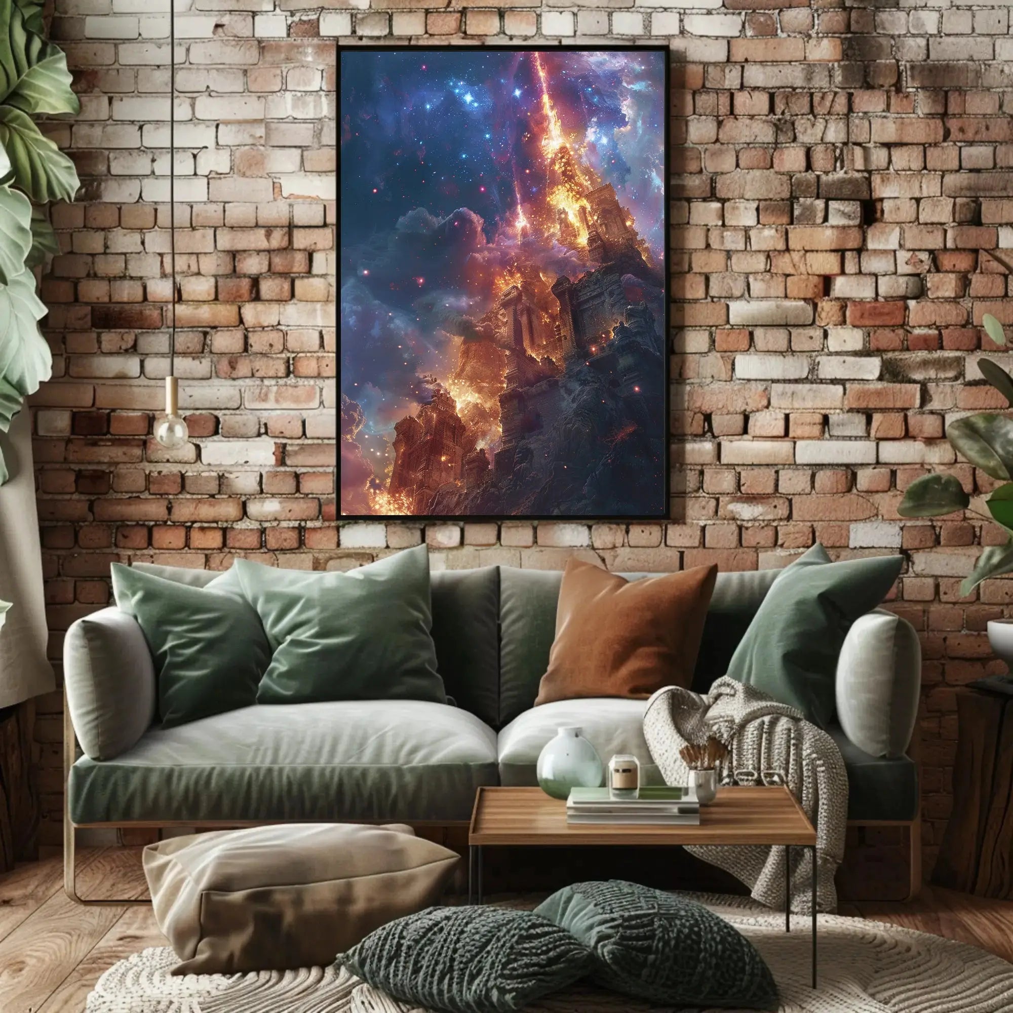 Epic Cosmic Event in Mystical World Futuristic Sci-Fi Poster PosterGoat