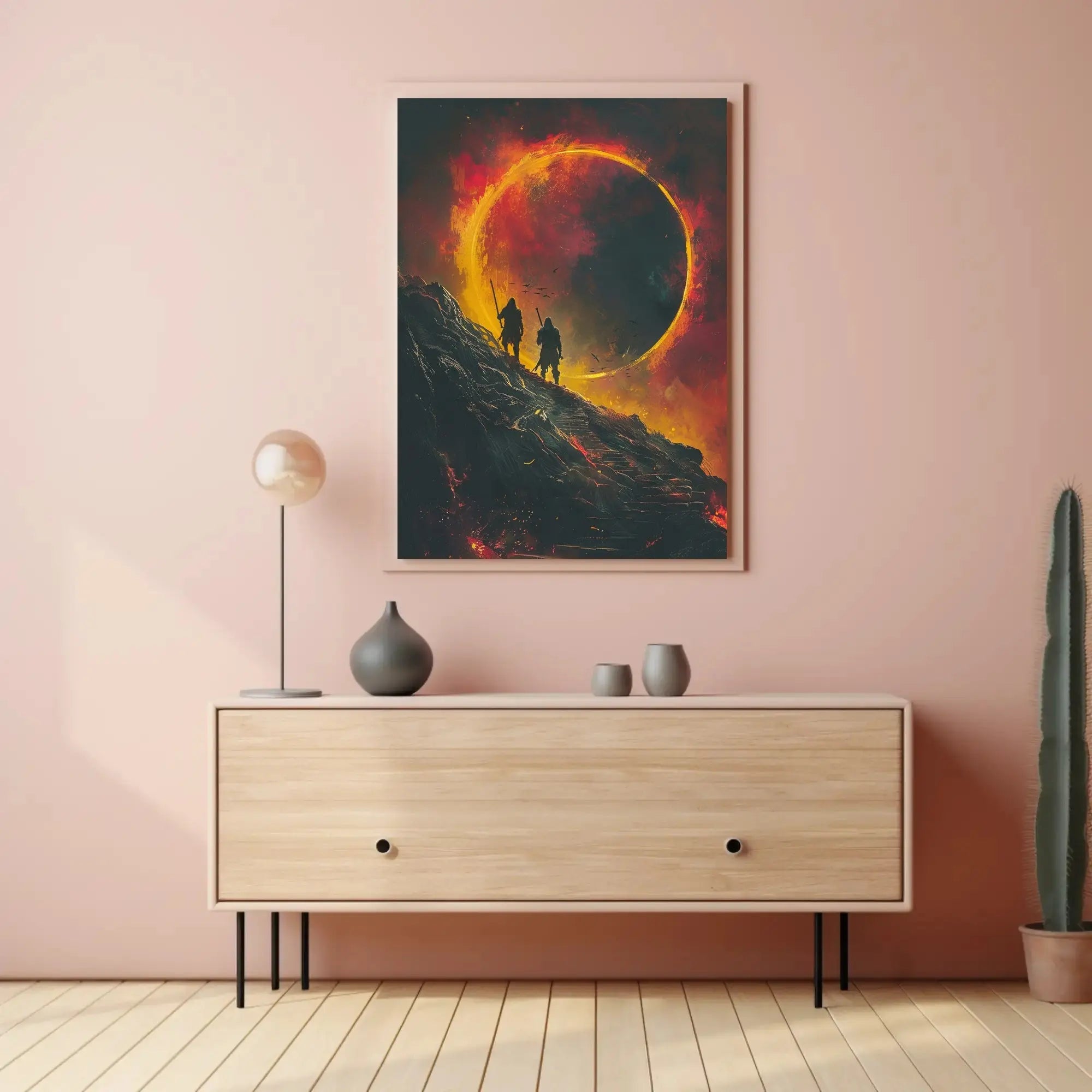 Epic Fantasy Warriors Ascending Adventure Artistic Poster PosterGoat
