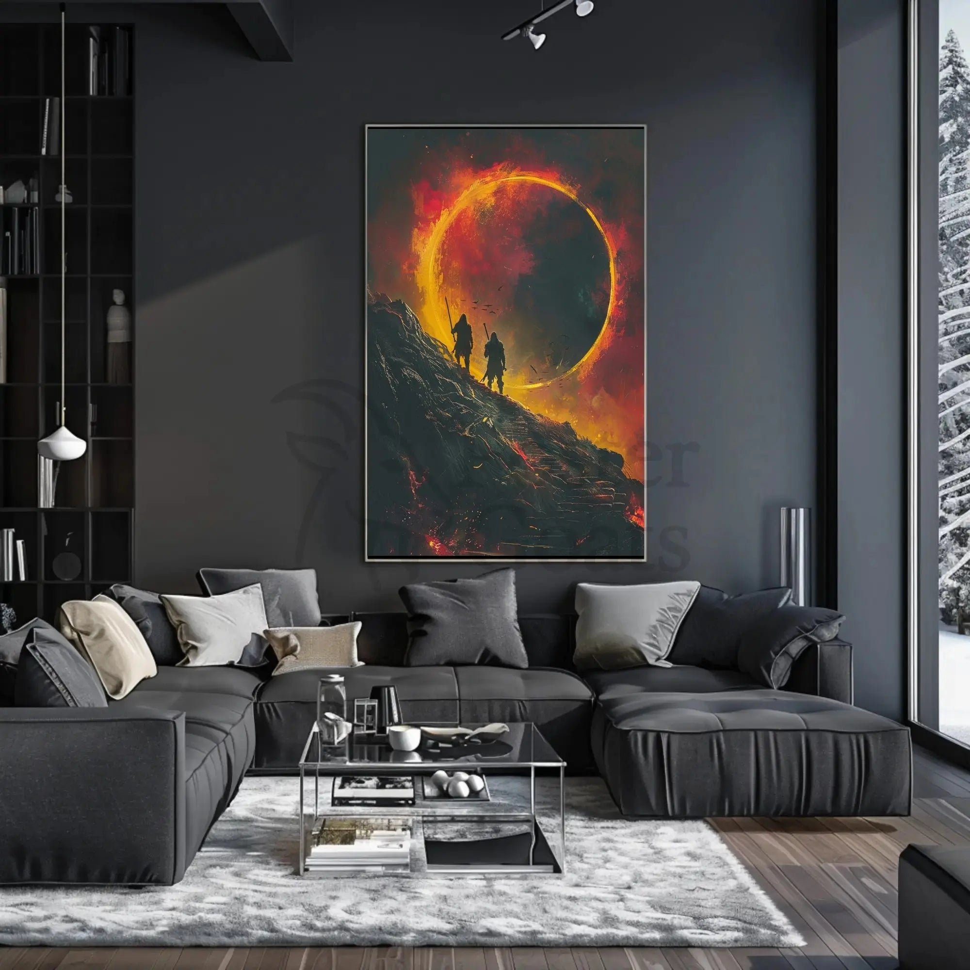 Epic Fantasy Warriors Ascending Adventure Artistic Poster PosterGoat