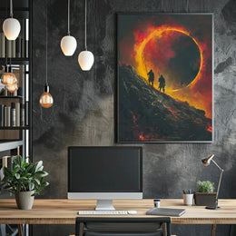 Epic Fantasy Warriors Ascending Adventure Artistic Poster PosterGoat