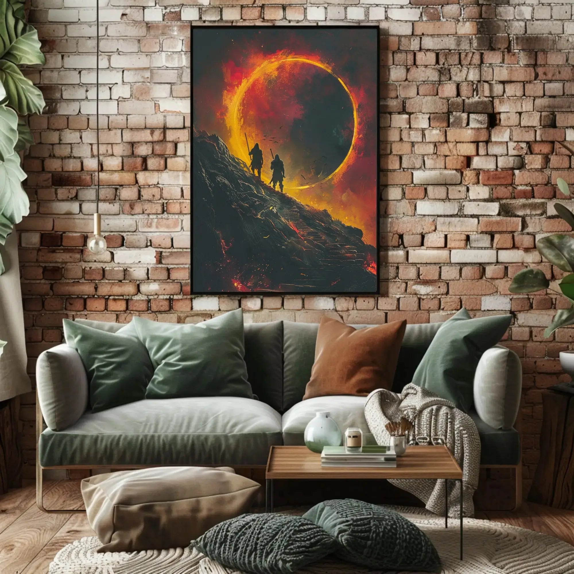 Epic Fantasy Warriors Ascending Adventure Artistic Poster PosterGoat