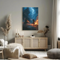 Epic Magical Duel Fantasy Poster PosterGoat