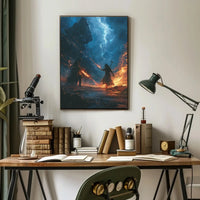 Epic Magical Duel Fantasy Poster PosterGoat