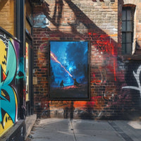 Epic Magical Duel in a Mystical Fantasy Poster PosterGoat