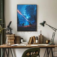 Epic Magical Duel in a Mystical Fantasy Poster PosterGoat