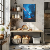 Epic Magical Duel in a Mystical Fantasy Poster PosterGoat