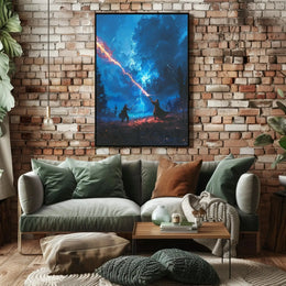 Epic Magical Duel in a Mystical Fantasy Poster PosterGoat