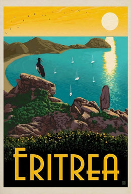 Eritrea Coastal Serenity Vintage Travel Poster PosterGoat