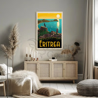 Eritrea Coastal Serenity Vintage Travel Poster PosterGoat