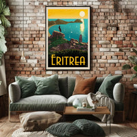 Eritrea Coastal Serenity Vintage Travel Poster PosterGoat