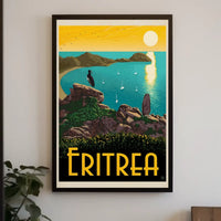 Eritrea Coastal Serenity Vintage Travel Poster PosterGoat