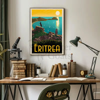 Eritrea Coastal Serenity Vintage Travel Poster PosterGoat
