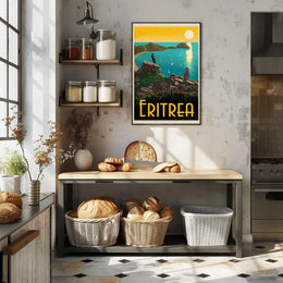 Eritrea Coastal Serenity Vintage Travel Poster PosterGoat