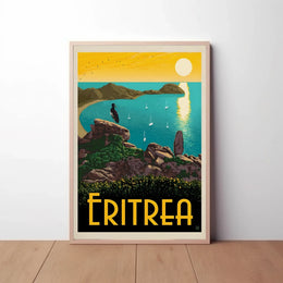 Eritrea Coastal Serenity Vintage Travel Poster PosterGoat