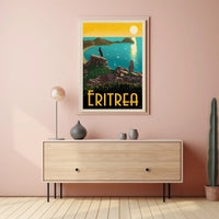 Eritrea Coastal Serenity Vintage Travel Poster PosterGoat