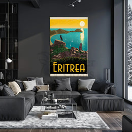 Eritrea Coastal Serenity Vintage Travel Poster PosterGoat