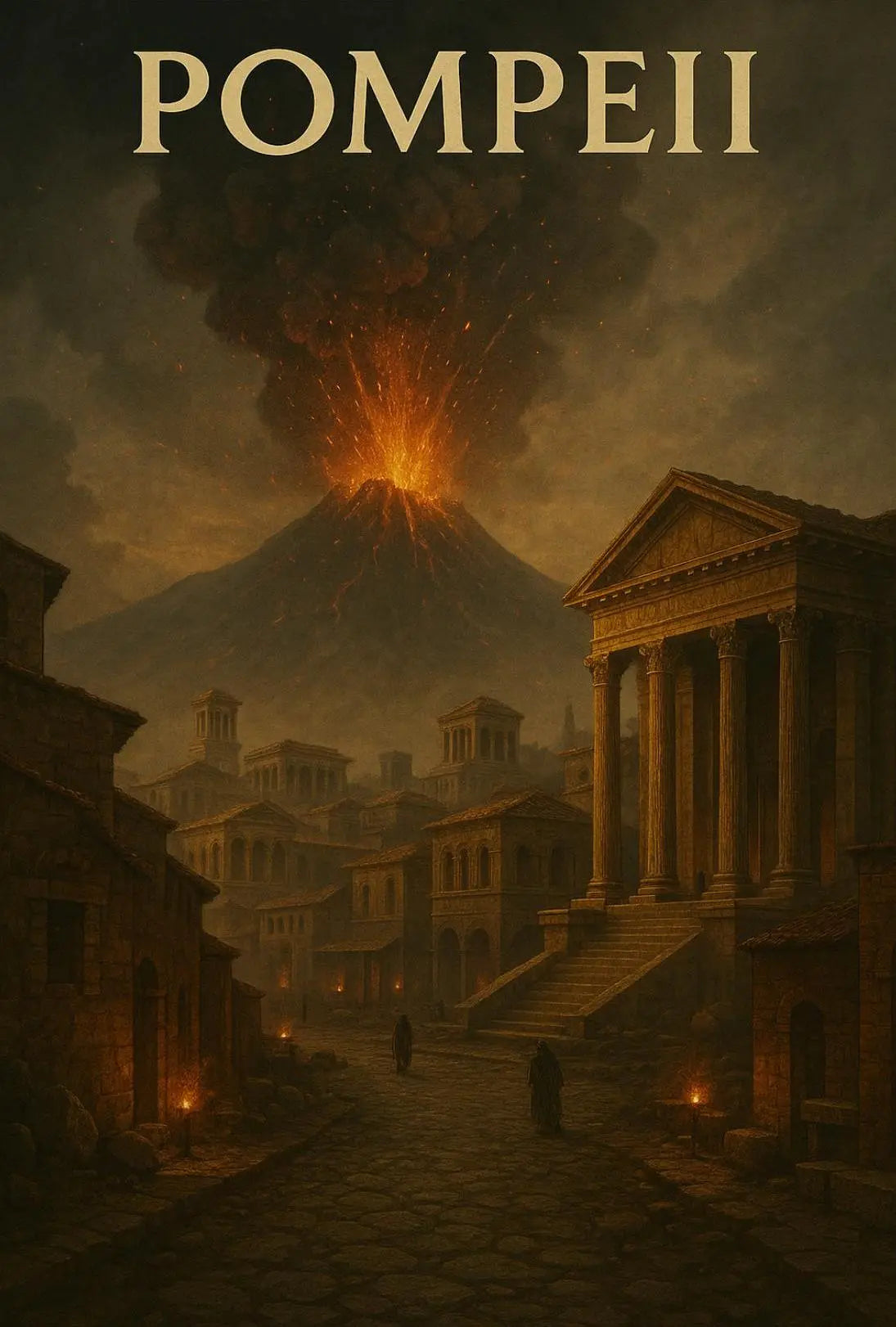 Eruption of Mount Vesuvius Historical Heritage Poster PosterGoat