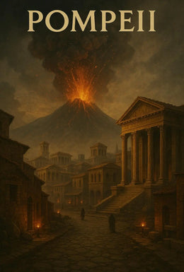 Eruption of Mount Vesuvius Historical Heritage Poster PosterGoat