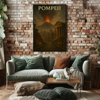 Eruption of Mount Vesuvius Historical Heritage Poster PosterGoat