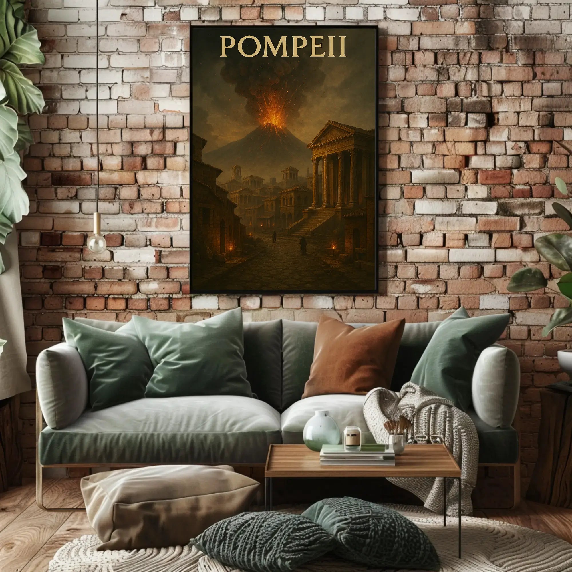 Eruption of Mount Vesuvius Historical Heritage Poster PosterGoat