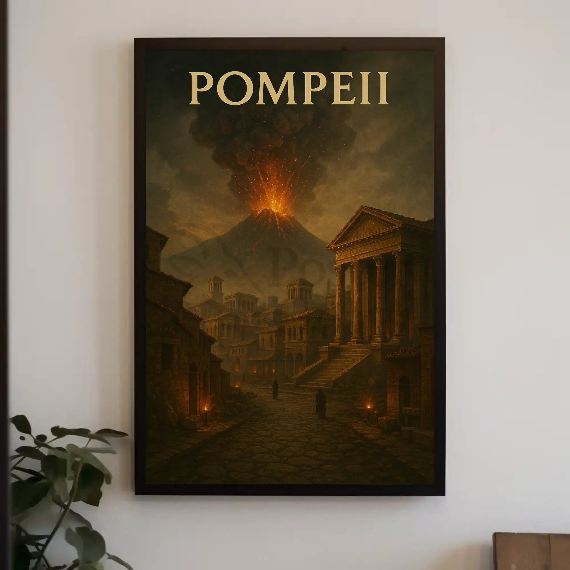 Eruption of Mount Vesuvius Historical Heritage Poster PosterGoat