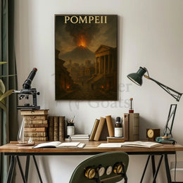 Eruption of Mount Vesuvius Historical Heritage Poster PosterGoat