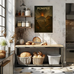 Eruption of Mount Vesuvius Historical Heritage Poster PosterGoat